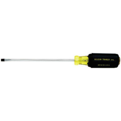 Klein Tools Cabinet-Tip Cushion-Grip Screwdriver, 3/16 in, 9 3/4 in Overall L, 1/EA, #6016