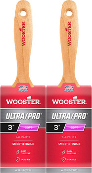 Wooster Genuine 3" Ultra/Pro Soft Flat Paintbrush 2-Pack, W4169-3-2PK