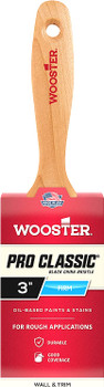 Wooster Genuine 3" Pro Classic Black China Bristle Flat Paintbrush - Z1104-3