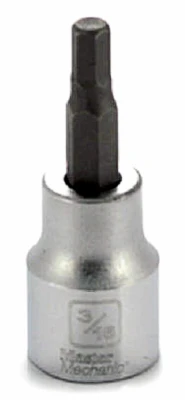 3/16 In. Hex Bit Socket, 3/8 In. Drive