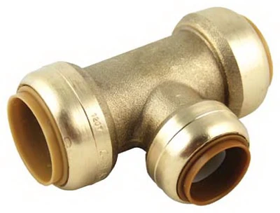 1 x 1 x 3/4 In. Push-Fit Reducing Pipe Tee, Lead Free