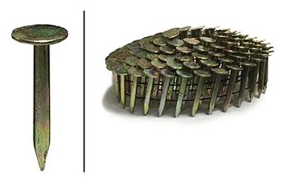 Collated Roofing Nails, Electro Galvanized Coil, 1-1/2 x .120 In., 7,200-Ct.