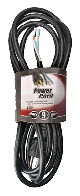 Power Supply Cord, 14/3, 9 Ft.