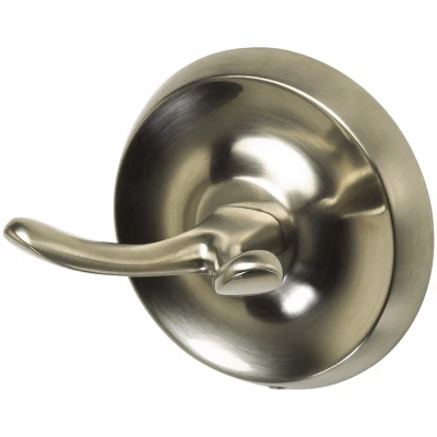 Rounded Robe Hook, Brushed Nickel