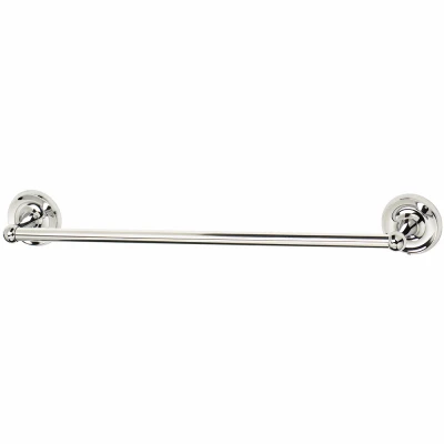 Rounded Towel Bar, Chrome, 24-In.