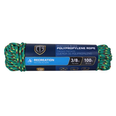 Rope, Multi-Color 16-Strand, 3/8 In. x 100 Ft.