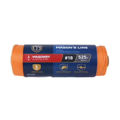 Nylon Mason Line, Twisted, Orange, #18 x 525 Ft.