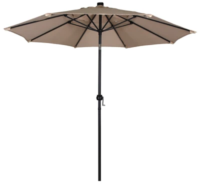 Patio Market Umbrella, Beige Fabric, 9-Ft.