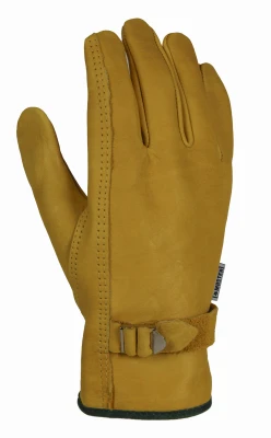 Leather Work Gloves, Tan Cowhide, Men's Large