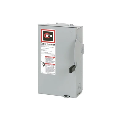 Cutler‑Hammer DP Series DPU222RP 60‑Amp Pull‑Out Non‑Fused Disconnect Switch – 5.4 in L, 120/240 V, Gray