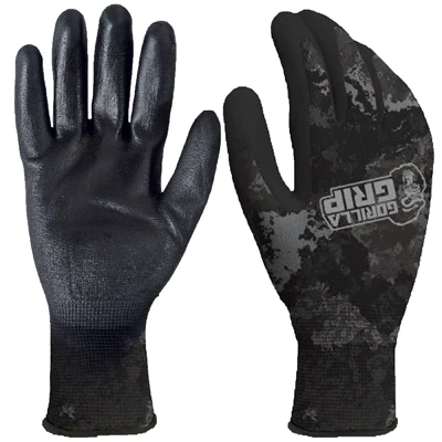 Work Gloves, Tac-Black, Polymer Coating, Men's XL
