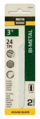 Bi-Metal Jigsaw Blade, 3 In., 24-TPI, 2-Pk.