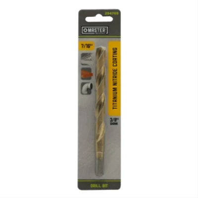7/16 x 5-1/2 In. High-Speed Steel Drill Bit, Titanium Nitride Coated