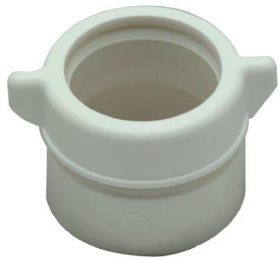 Plastic Drain Pipe Adapter, White Plastic