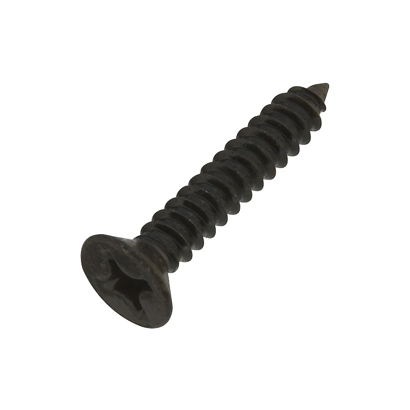 Wood Gate Screws, Black Satin, 1-1/4 In. 18-Pk.
