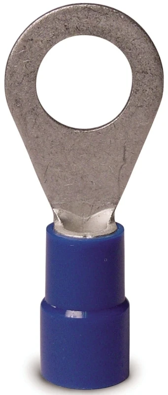 Ring Terminal, Vinyl Insulated Barrel, Solderless, 8-10 Stud, 16-14 AWG, 22-Pk.