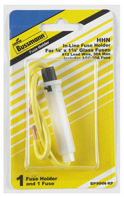 Automotive Fuse Holder, 1/4 x 1.15 In., 30-Amp