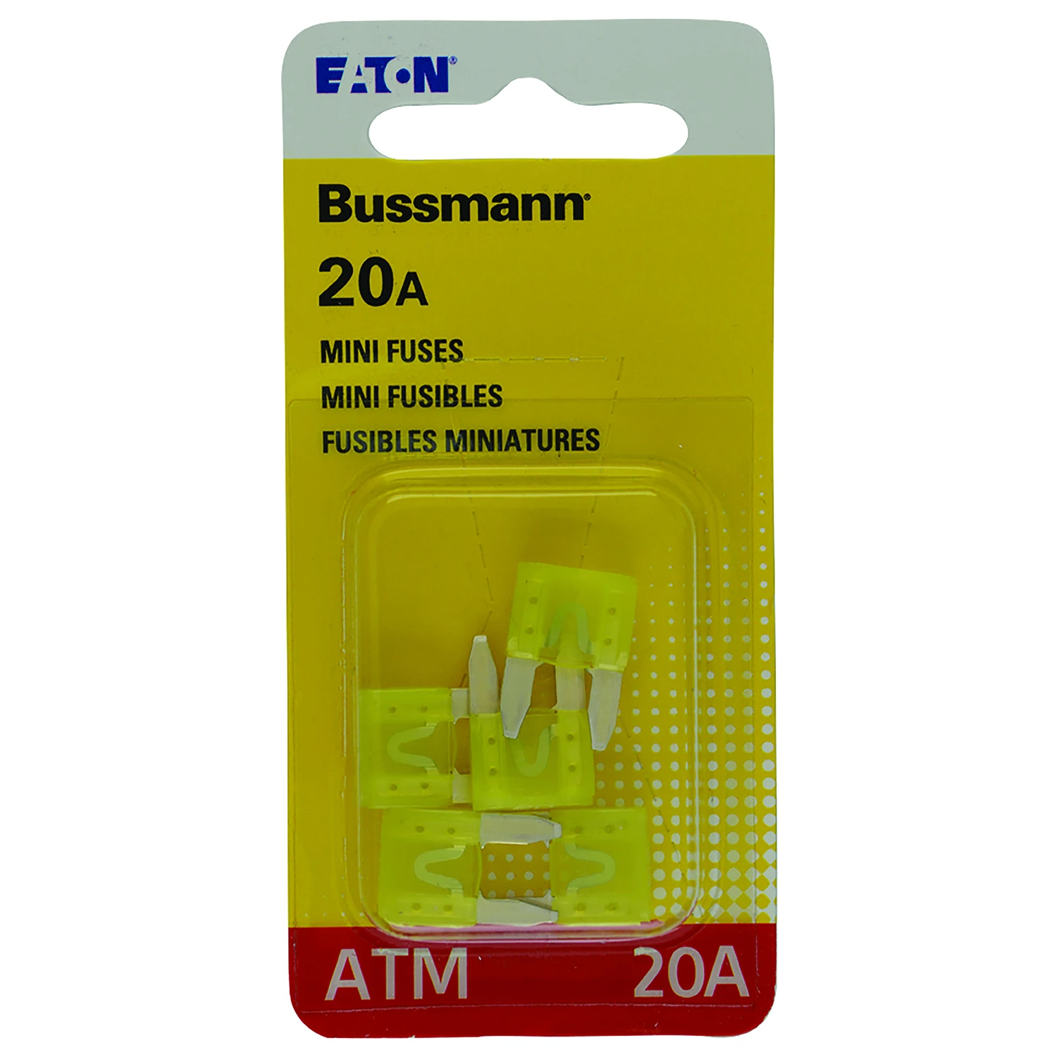 Mini Auto Blade Fuse, 20-Amp, Yellow, 5-Pk.