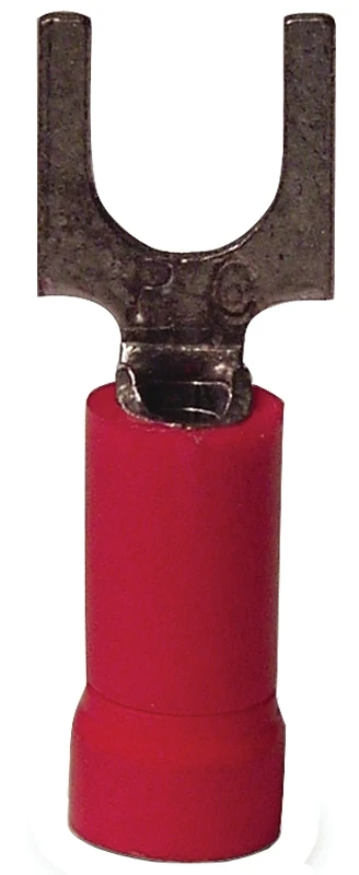 Spade Terminals, Vinyl Insulated, 4-6 Stud, 22-18 AWG, 20-Pk.