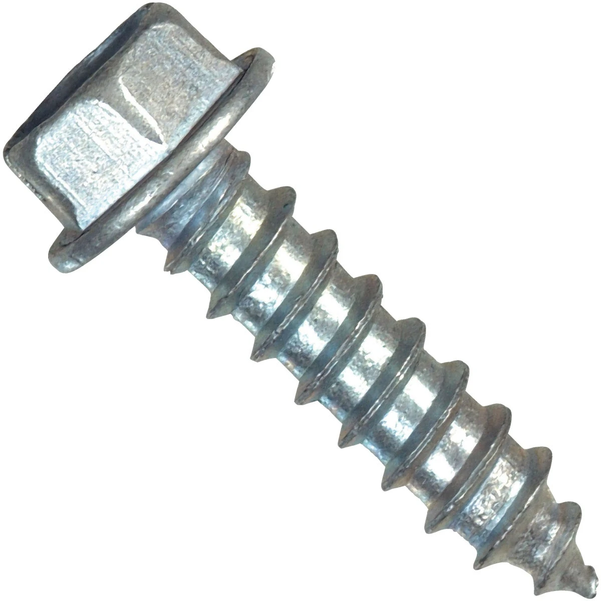 Sheet Metal Screws, Slotted, Hex Washer Head, Zinc, #14 x 1-1/2-In., 100-Pk.