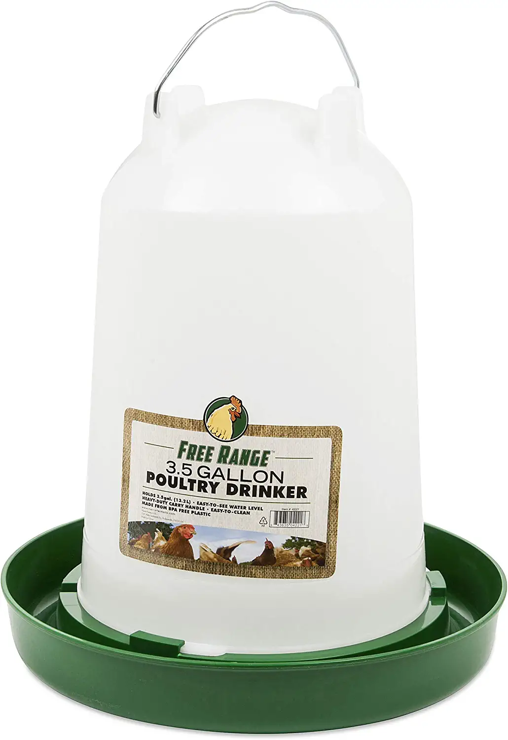 Poultry Drinker, Small Flock, 3.5 Gallon