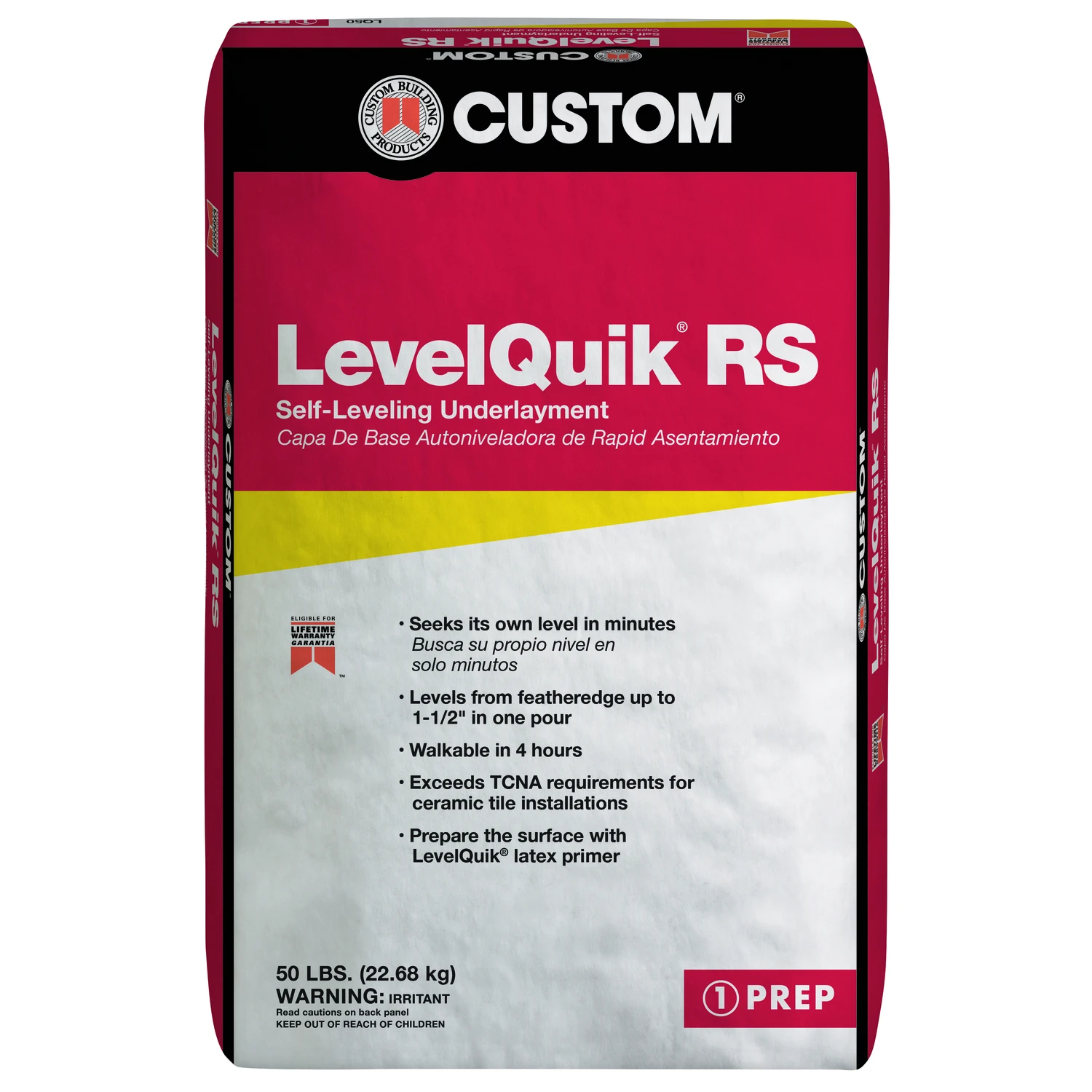 Level Quik Self-Leveling Underlayment, Cement-Based, 50 Lb.