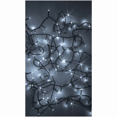 Led Compact String Light Set, 100-light, Twinkling White, 16.5' Length