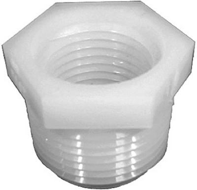 3/4 Inch Male Pipe Thread To 3/8 Inch Female Pipe Thread Nylon Hex Bushing