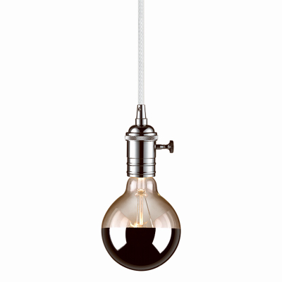 1-light Plug-in Pendant Lighting With Adjustable Height, Chrome And Matte Black Options