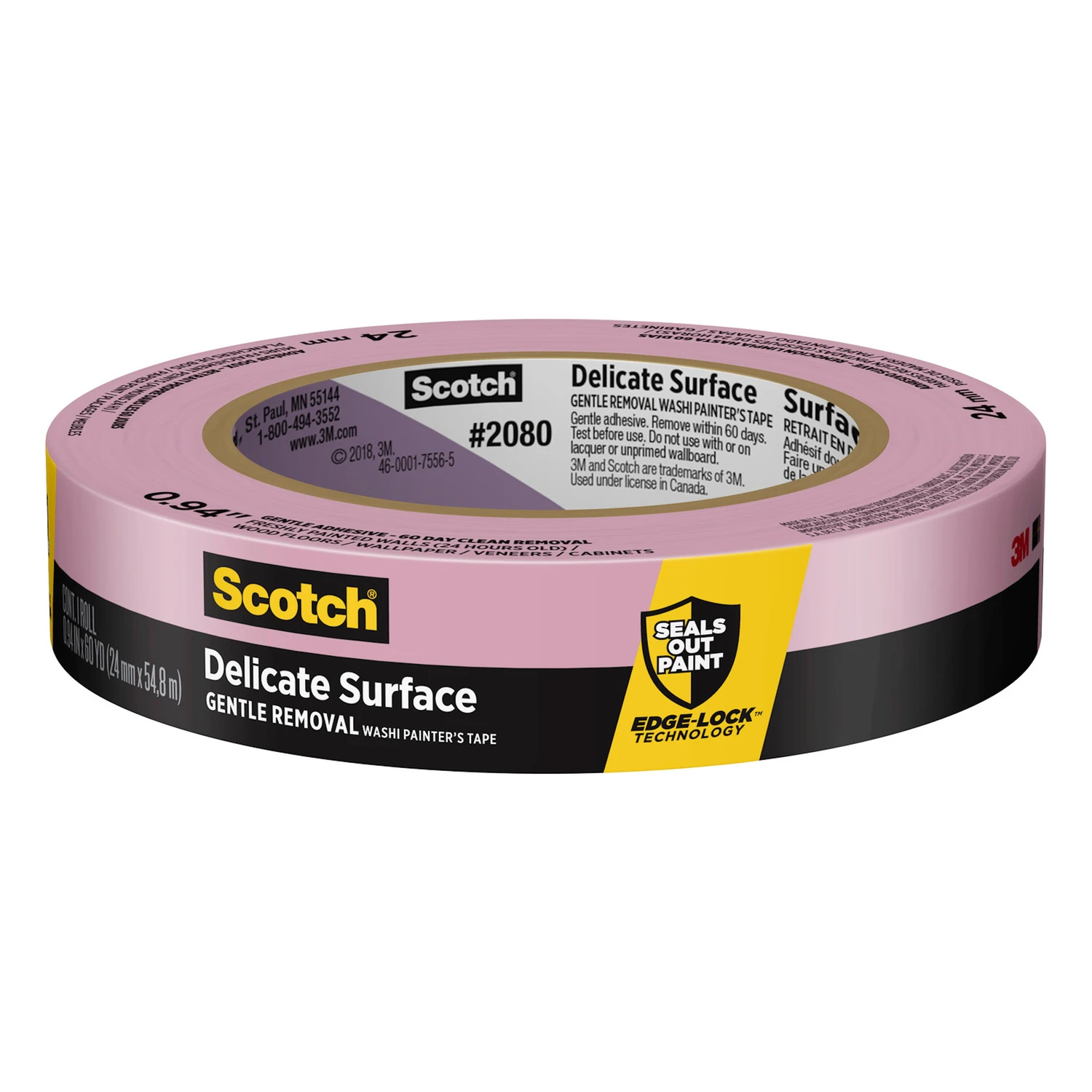 Blue, Purple Painter's Masking Tape W/ EdgeLock, .94 In. x 60 Yds.