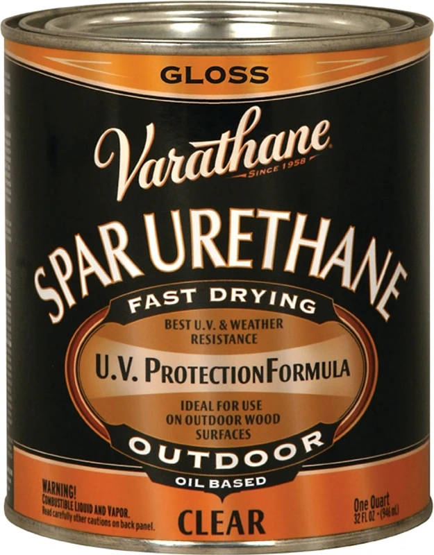 Spar Urethane, Oil-Base, Clear Gloss, 1-Qt.