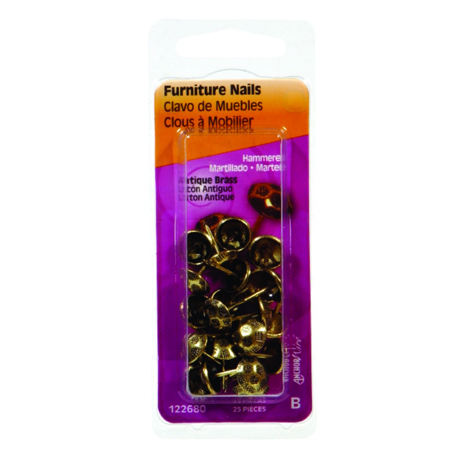 Upholstery Nail, Hammered Antique, 25-Pk.