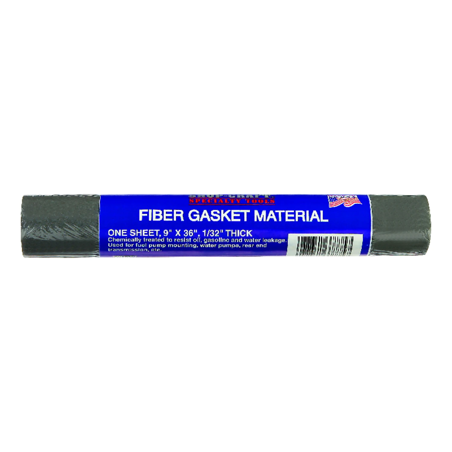 Gasket Material, Fibre, 1/32 x 9 x 36 In.