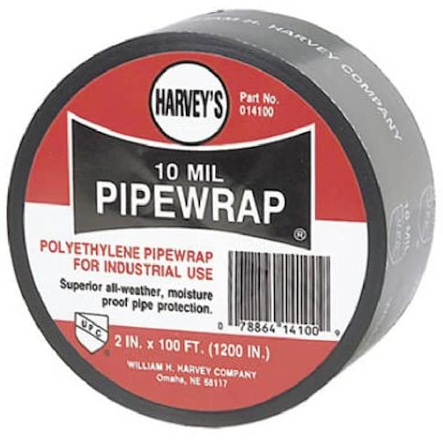 Pipe Wrap, Black Polyethylene, 2 In. x 100 Ft.