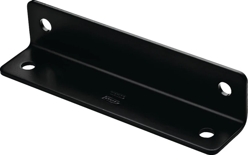 Corner Brace, Black Steel, 7-1/8 x 1.6 x 1/8 In.