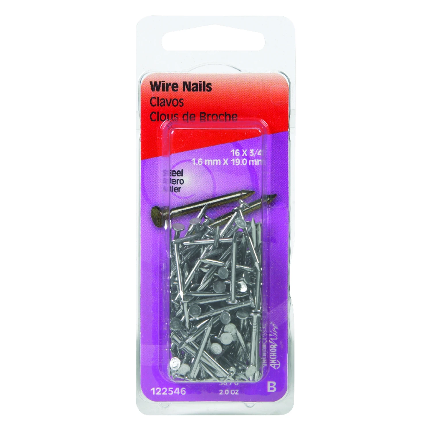 Bright Wire Nails, 3/4-In. x 16, 2-oz.