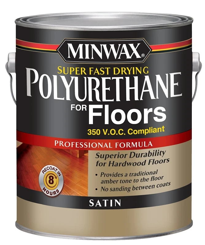 Satin Fast-Drying Low-VOC Polyurethane Floor Finish, 1-Gallon