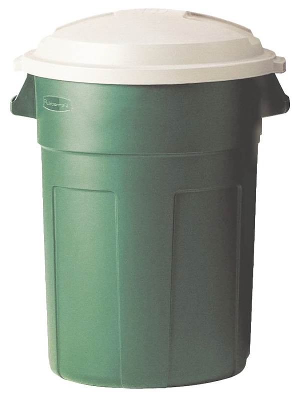 Roughneck 32 Gallon Plastic Trash Can With Lid