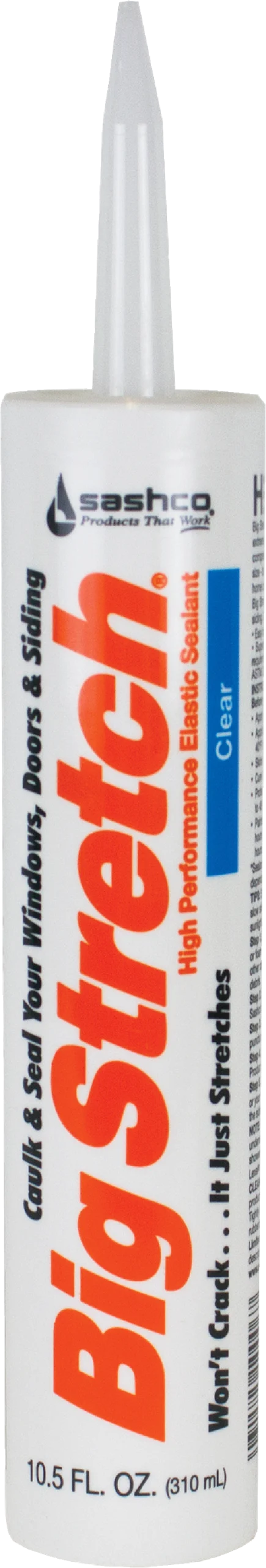 Acrylic Rubber Sealant, Clear, 10.5-oz.