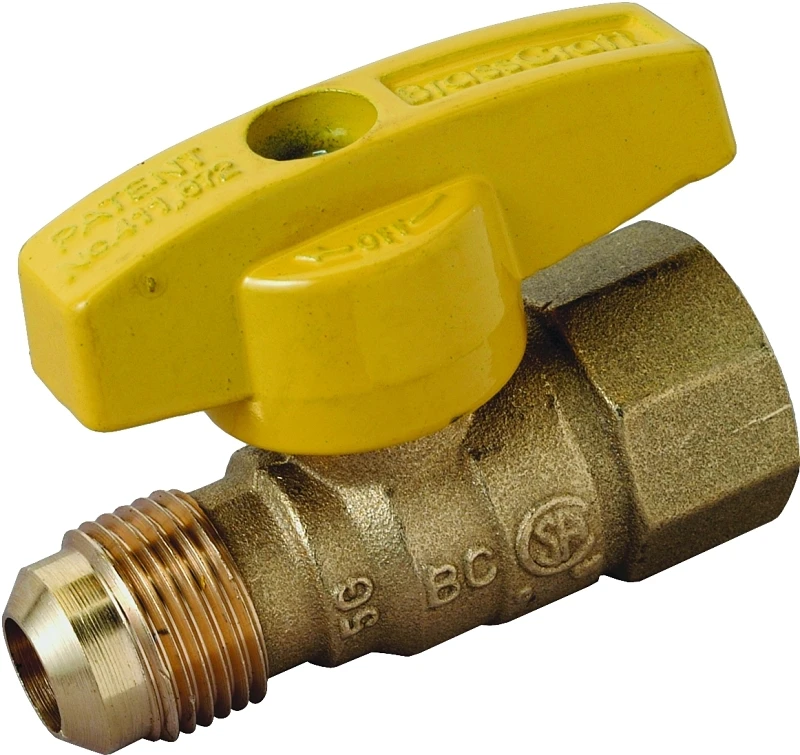 Gas Valve, 1/2 In. O.D. x 1/2 In. Female Iron Pipe