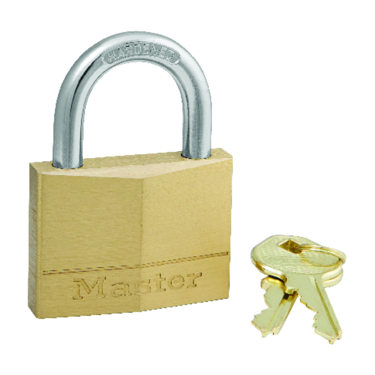 2-In. Solid-Brass Keyed Padlock, 5-Pin Tumbler