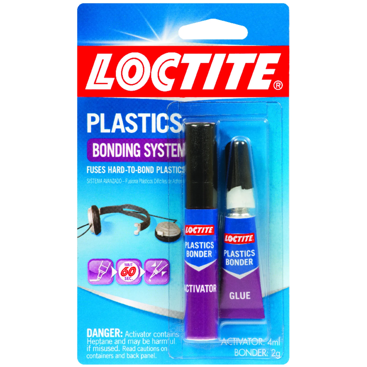 Plastics 2-Part Bonding System with Activator, 2 gm
