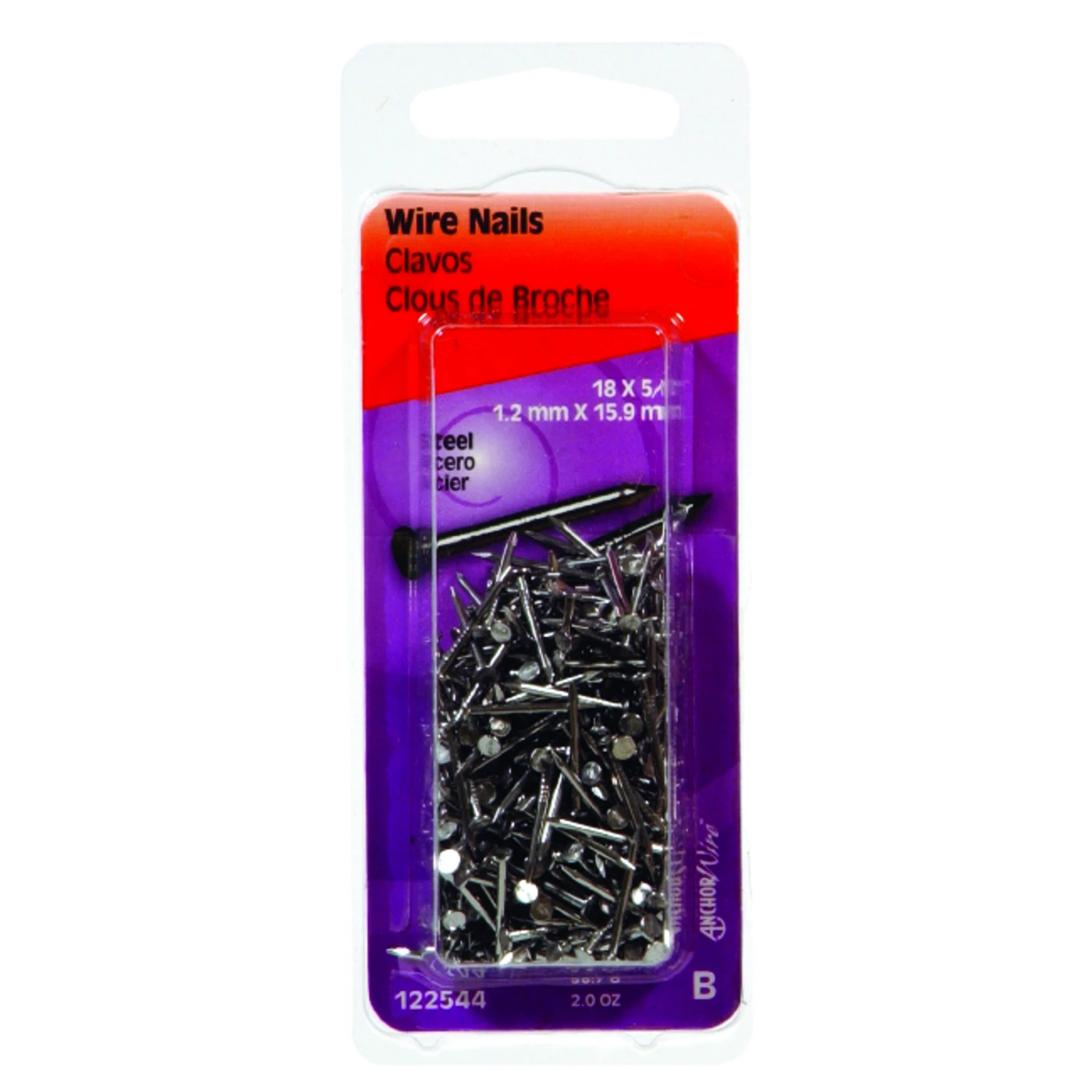 Bright Wire Nails, 5/8-In. x 18, 2-oz.