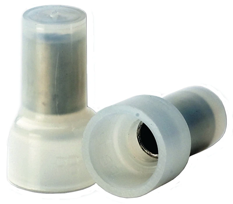 Pigtail Connector, White, Nylon, 22-14-AWG, 10-Pk.