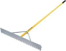 Asphalt Lute Rake, Aluminum, 36-In., 82-In. Handle