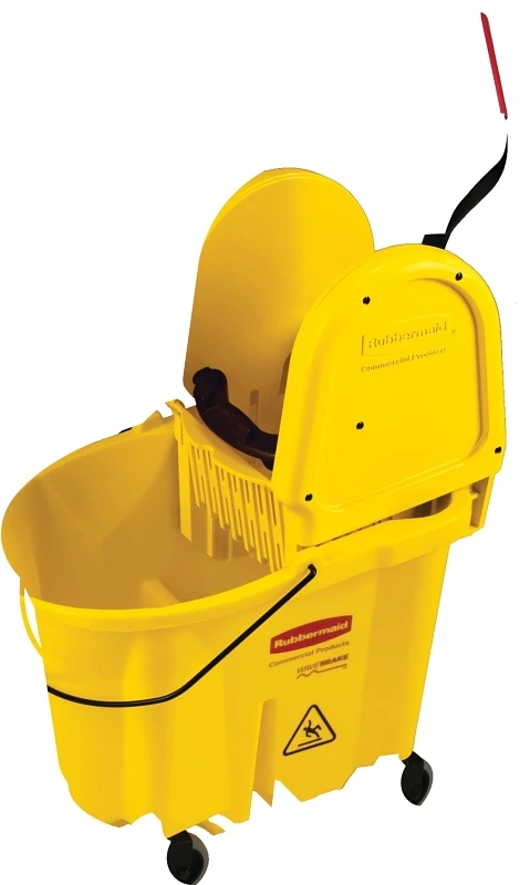Mop Bucket & Wringer, Yellow, 26/35 Qt.