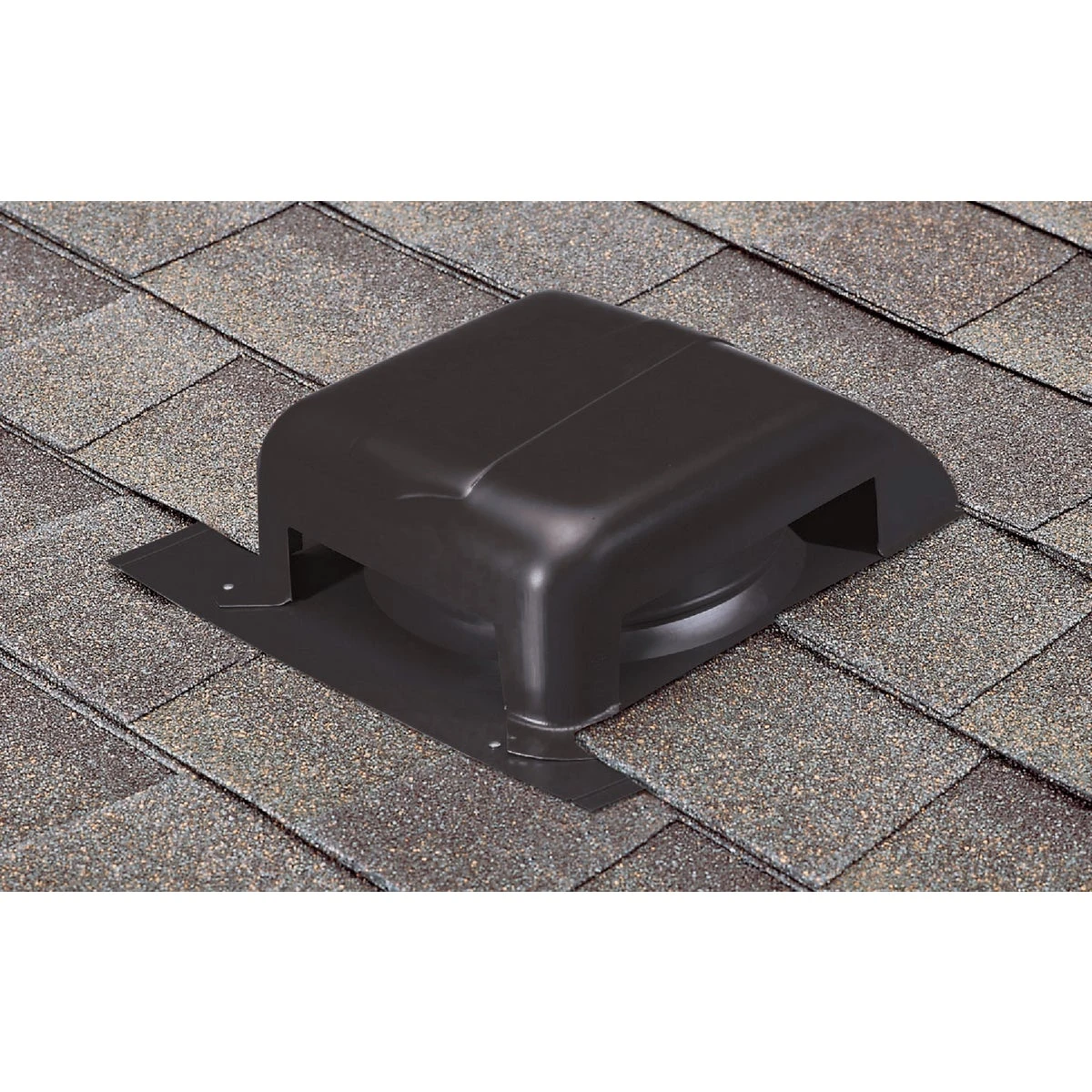 Slant Roof Vent, Galvanized, Black, Round, 7-1/2-In. Opening