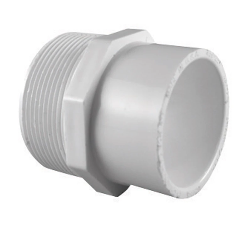Schedule 40 PVC Reducing Male Adapter, 1-1/4 In. Slip x 1 In. MIP