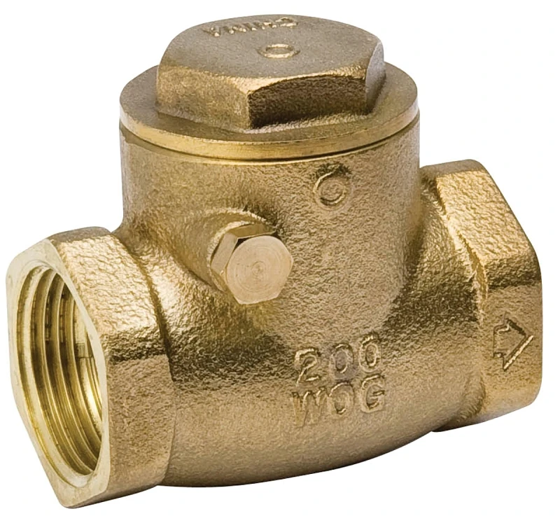 Threaded Swing Check Valve, Lead-Free Brass, 150 PSI, 1-1/4 In.