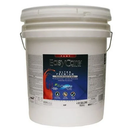 Ultra Premium Interior Latex Paint & Primer, Pure White Flat Pastel Base, 5 Gallons